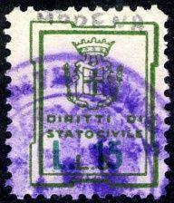 5 carminio 1875/< Stampa mm.17,5x24.