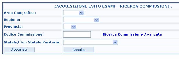 8 ESITI ESAMI DI STATO 8.1 Acquisizione/Modifica Esiti Esame di Stato Sono tenute ad inserire i dati degli esiti degli Esami tutte le scuole.