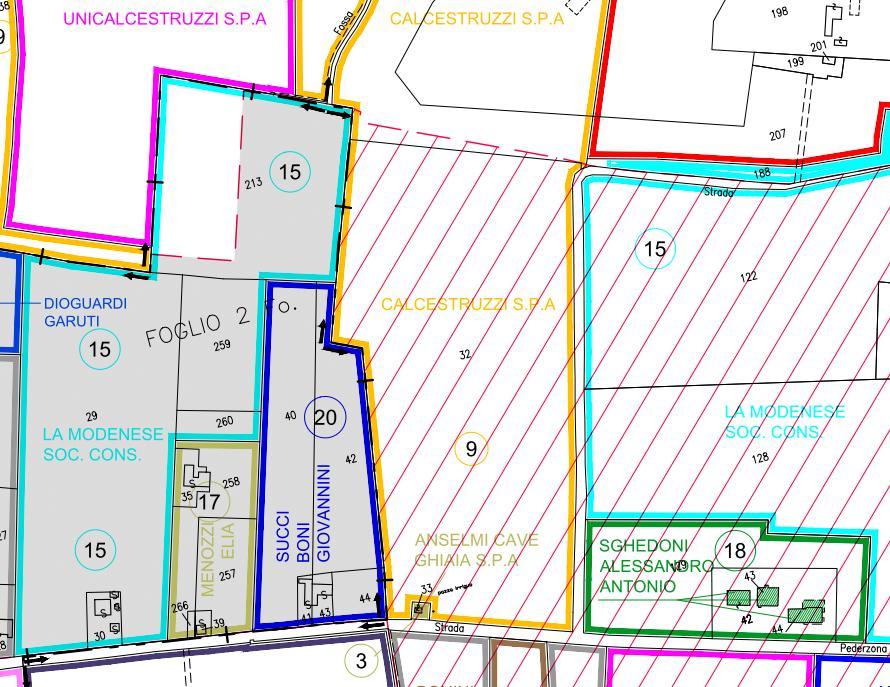 Detta area è identificata al Catasto Terreni del Comune di Modena (Mo) al Foglio 192 Mappali n.