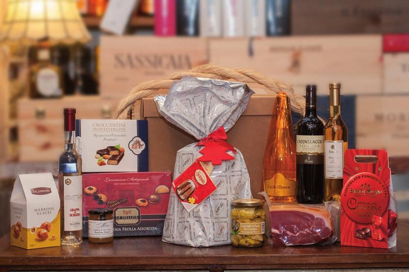 Cod. PR35 95,00 Cesta Portalegna Panettone artigianale al Moscato kg. 1 Moscato d Asti Bera Triple A cl. 75 Spumante Fontana di Ticchio Colli della Murgia cl. 75 Torrone Di Gennaro gr.