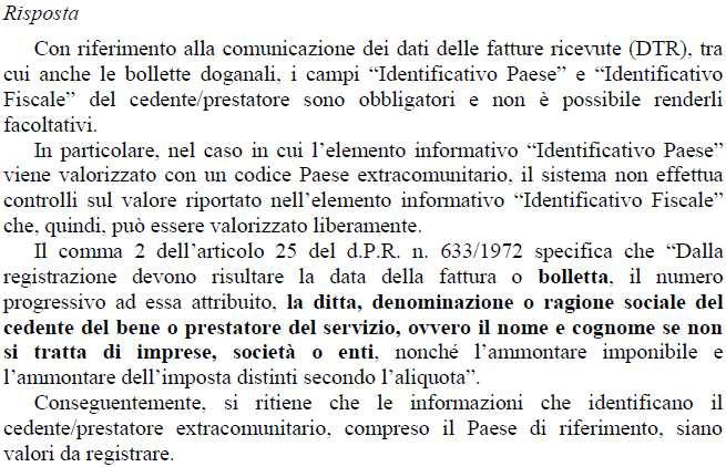 I N T E G R A Z I O N E C A D I - A H R - F A T T U R A Z I O N E E L E T T R O N I C A P A Fig. 19 Risoluzione - Risposta Fig.