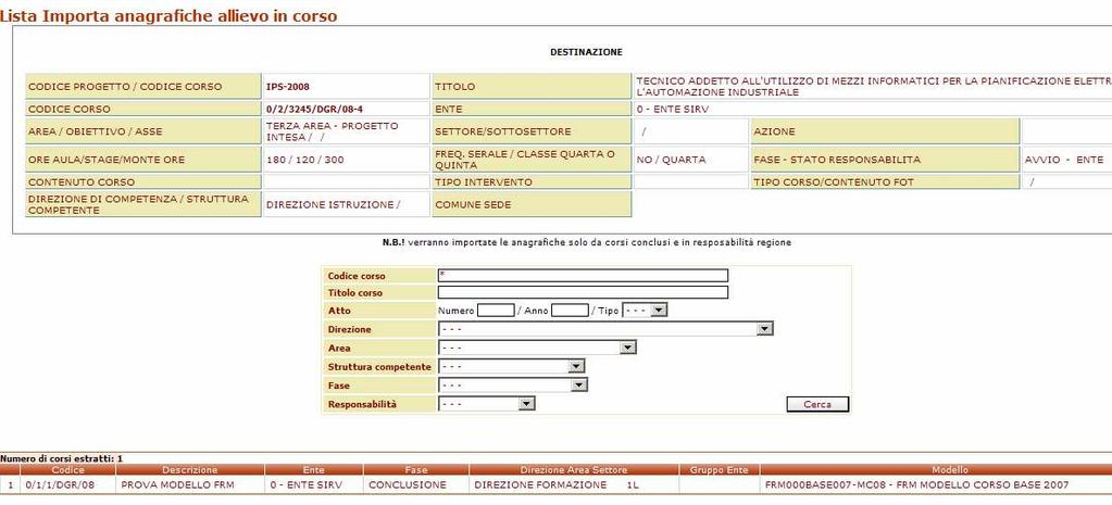 Consente di importare automaticamente i dati anagrafici degli iscritti da un corso origine ad uno di destinazione.