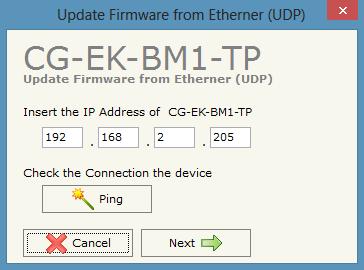 5.6 Update della configurazione La configurazione realizzata ed eventualmente il firmware aggiornato del dispositivo possono essere scaricati premendo il pulsante Update Device nel form principale