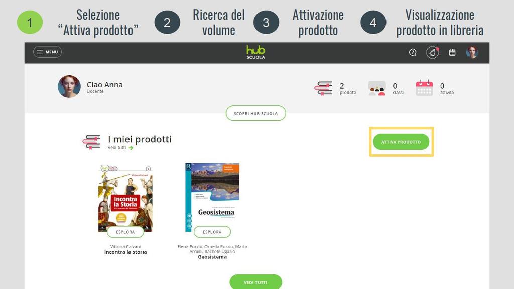 Nella Homepage, nella sezione I miei