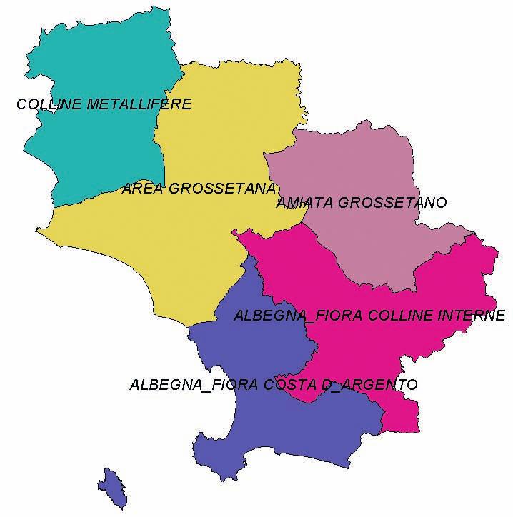 Rappresentazione cartografica dei SEL della provincia di Grosseto