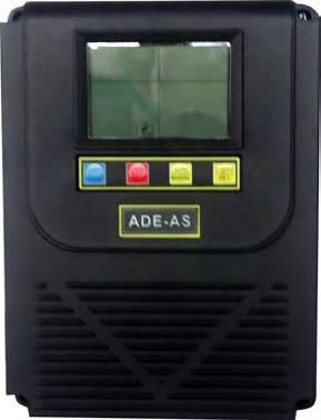 ADE-AS AVVIATORE DIRETTO TRIFASE ELETTRONICO CON SCHEDA PANNELLO DISPLAY LCD DIGITAL THREE-PHASE ELECTRONIC DIRECT STARTER WITH LCD PANEL CARD QUADRI ELETTRICI COMPOSIZIONE: Cassetta in ABS IP54