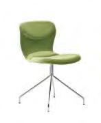 - Chaise, tabouret et fauteuil fix ou 5 rayons, avec structure en acier chromé ou laque. Assise revêtue.