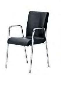 Assise revêtue. - Stuhl, Armstuhl, fest und drehbar Hocker mit verchromt oder lackiert Stahl Struktur. Gepolsterte Schale.
