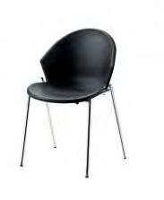 - Chaise et fauteuil avec structure en acier chromé or laqué. Assise en polipropyléne. - Stuhl und Armstuhl mit verchromt oder lackiert Stahl Struktur. Schale aus Polypropylen.