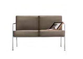 .01 BILLY 1 acciaio C, ecopelle 736, WALTER coffee table acciaio Y, piano inox satinato. BILLY 1 with steel frame C, ecoleather 736, WALTER coffee table with steel frame Y, satin stainless top.