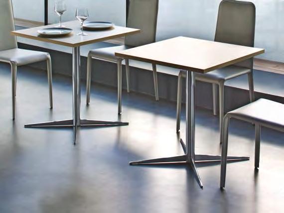 .01.02 FOUR tavolo bistrot acciaio C, piano HPL LS4. FOUR tavolo bistrot acciaio C, piano L40. FOUR bistro table with steel frame C, top HPL LS4. FOUR bistro table with steel frame C, top L40.