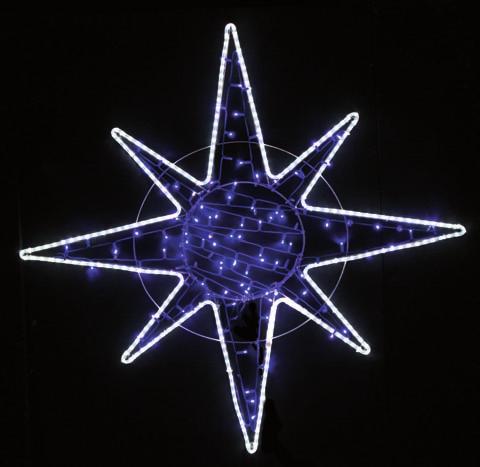 Si ottiene così una sagoma luminosa di grande effetto, per uso esterno, grazie al luminosissimo tubo a Ø 13 mm, i consumi si