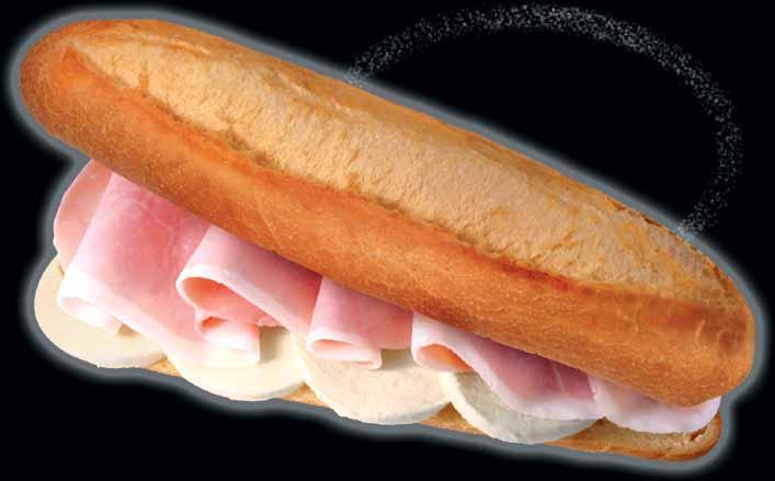 Piper 3 baguette prosciutto cotto mozzarella ricetta francese, croccante e profumata prodotto in Italia, firmato