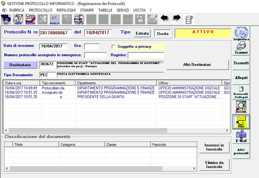 Assegnazione Protocollo Automatica da RbDocs (da Protocollo