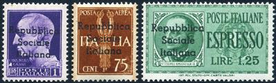 Locali - Base Atlantica - 1943 - Imperiale n 6-8/11 con soprast.