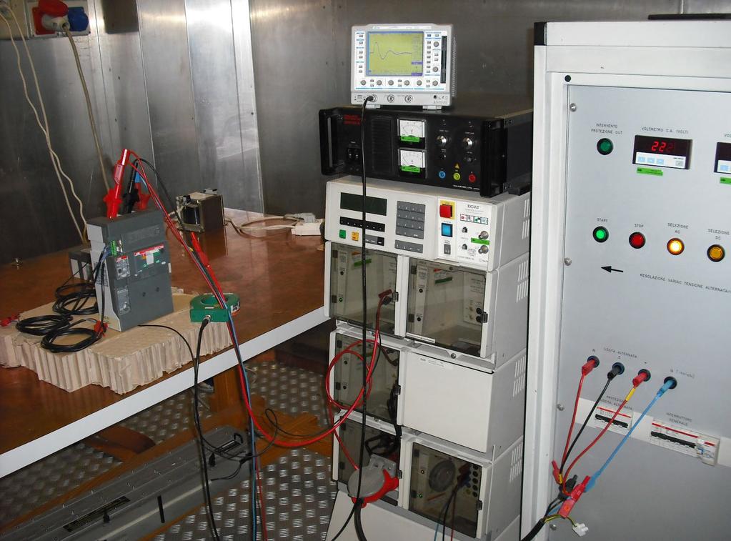 elettrostatiche; misure di emissione condotta e irradiata; numerose prove in accordo a varie richieste normative (capitolati) per diversi tipi di apparecchiature.