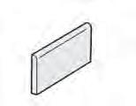 singoli cm /Supplied single piece cm 2 1/2 x10 1/4 BULLNOSE BULLNOSE BNKKDWH White - 2 1 /2 x10 1 / 4