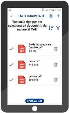 Come abbiamo sopra menzionato il passo successivo alla scelta dei files da archiviare è quello di generare i formati PDF,