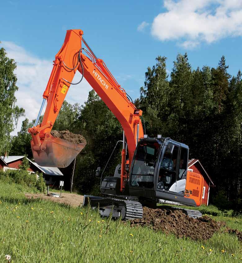 ZX130-5 PRODUTTIVITÀ Sviluppato per soddisfare i requisiti delle più recenti norme europee sulle emissioni, lo ZAXIS 130 è stato progettato per avere un minor impatto sull ambiente, senza però