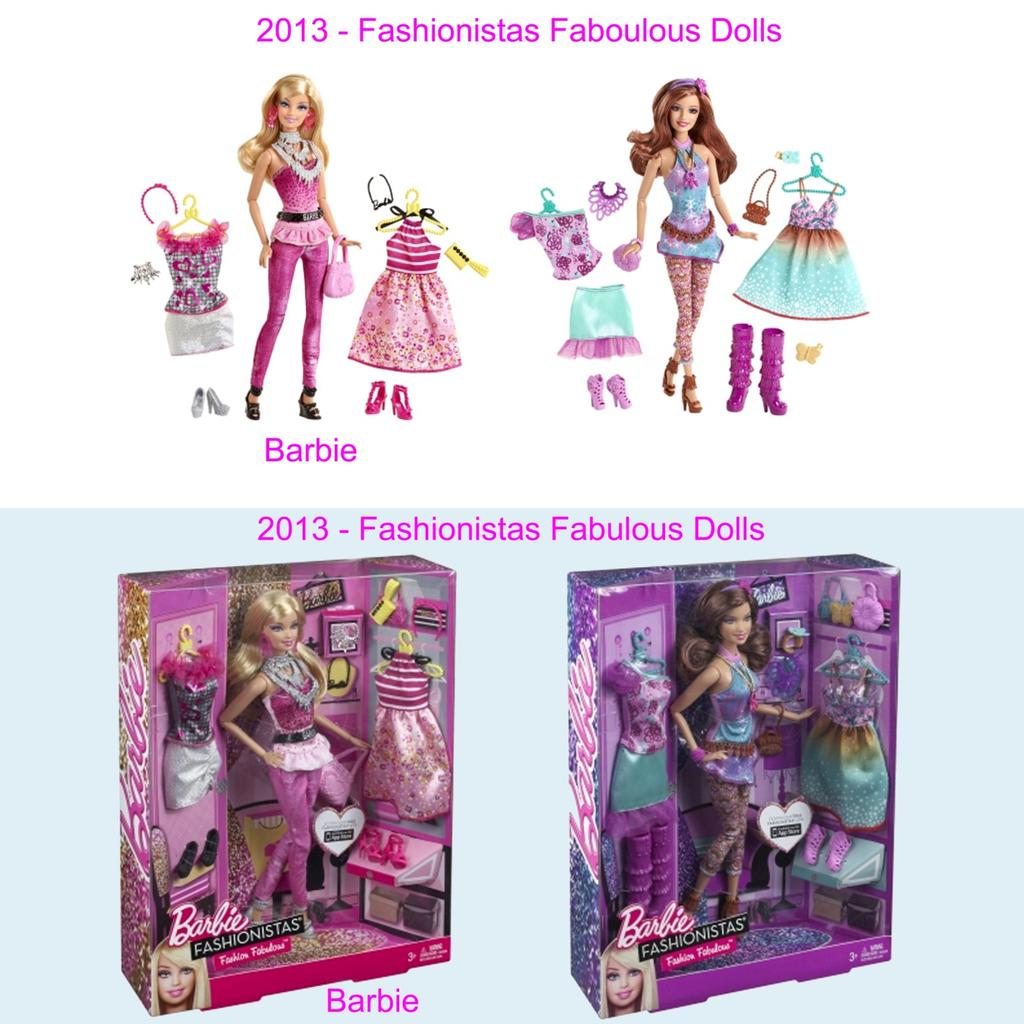 2013 - Barbie Fashionistas Fashion Fabulous Dolls Questi set arrivano nei negozi intorno a