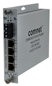 Switch Comnet SW2000 CNFE4SMS Switch self managed Comnet 4 Porte 10/100Mbps RJ45 temperatura estesa -40 C~75 C dimensioni 155x135x28mm o rack 19 3U uno slot alimentazione 9~24Vcc, 1A (alimentatore