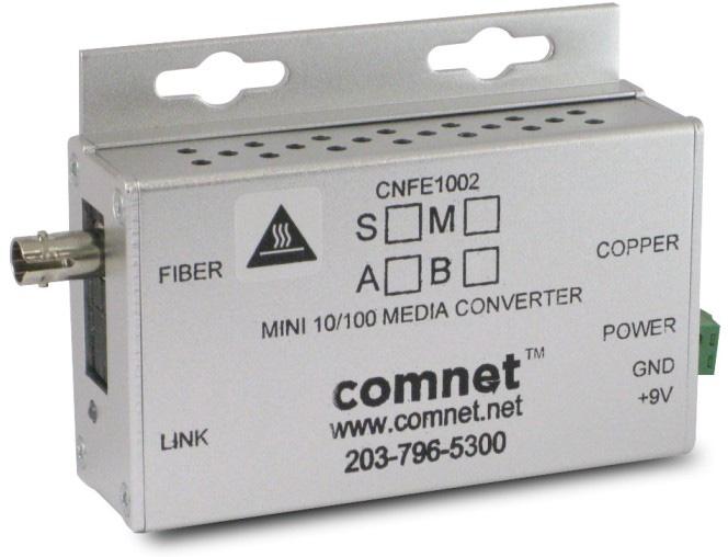 330,00 Novità MDC1110 CWGE2SFPS2 Media converter Comnet 10/100/1000Mbps una porta RJ45 ed una porta ottica per due fibre monomodali 1310nm con connettori LC distanze fino a 15km alimentatore