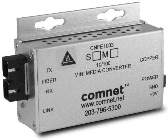 MDC1120 CWGE2SFP Media converter Comnet 10/100/1000Mbps una porta RJ45 ed una porta SFP (modulo non compreso) distanze fino a 550 metri con f/o  330,00 Novità 260,00 Novità MDC100 CNFE1002MAC1A-M