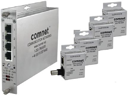 524m (10 Base-T) oppure 548m (100 Base- T) ingresso ethernet RJ45/uscite bnc temperatura estesa -40C ~75C alimentazione duale 12Vcc-24Vac Garanzia a vita (  862,00 TEC110 CLFE4EOC Trasmettitore