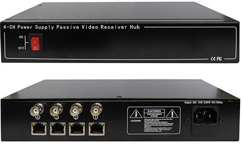 42,00 TRD960 HDP4604-36V Kit composto da un ricevitore passivo video/power a 4 canali su cavo UTP CAT-5 o CAT-6 con uscita di alimentazione 36Vcc/1A (max 305 metri) per ogni telecamera