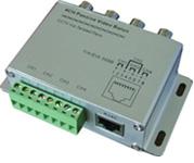 alimentazione portata massima 300 metri per segnali 720p/960p e 250 metri  18,00 TRD820 404F-HD Ricetrasmettitore video passivo a 4 ingressi su cavo UTP per segnali
