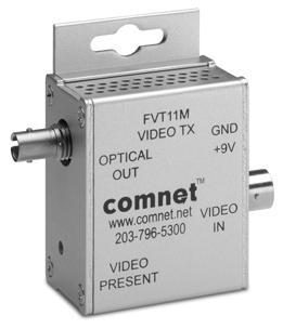 645,00 TRF1000 FVT11M Trasmettitore video Comnet compatto a un ingresso su fibra ottica multimodale 62,5/125 m a 850nm rapporto S/N 60dB potenza di emissione 14dB banda passante 10MHz portata massima