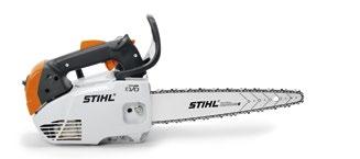 MS 150 TC-E 3,6 cm 3, 1,0 kw/1,3 CV,,6 kg a. La più leggera motosega STIHL per la cura degli alberi b con dispositivi di taglio Carving.