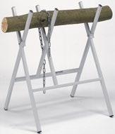 Verniciato in grigio, catena con molla per il bloccaggio del tronco da lavorare, portata massima 100 kg.