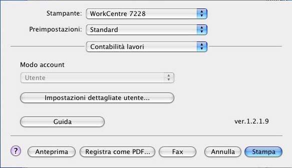 5 Computer Macintosh Impostazioni di account lavori NOTA: Queste funzioni sono supportate solo con Mac OS X 10.3 e Mac OS X 10.4.