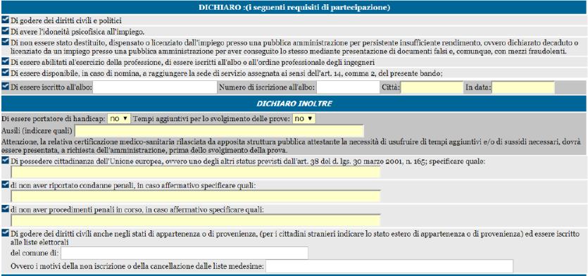 Lo stato civile e il numero dei figli Se si desidera ricevere le comunicazioni in luogo diverso dalla residenza, compilare anche il campo sottostante DOMICILIO.