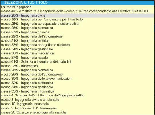 Scegliere il titolo di studio (tra quelli nel menu a tendina previsti dal bando) e, nel caso sia stato conseguito all estero, dichiarare l