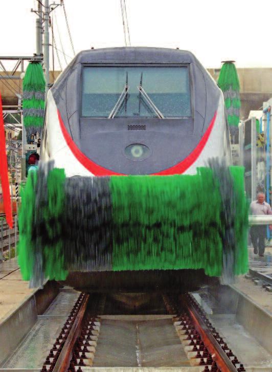 Our systems are designed to wash railway rolling stock rapidly and