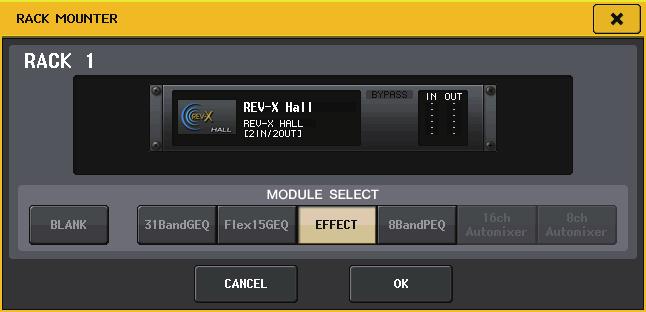 EQ grafico, Equalizzatore parametrico, effetti e Premium Rack 7 7 Indicatore di collegamento Indica che un rack con numero dispari e un rack con numero pari del 31BandGEQ, A e B del Flex15GEQ o A e B