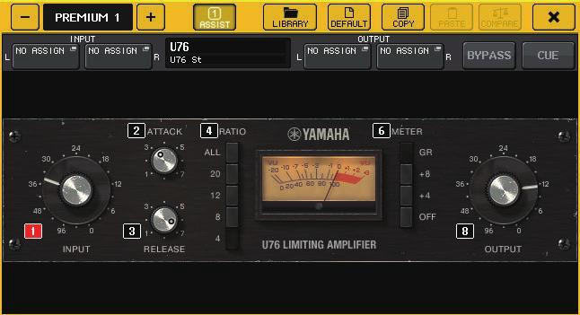 EQ grafico, Equalizzatore parametrico, effetti e Premium Rack U76 Il processore U76 emula un compressore vintage molto diffuso utilizzato in un'ampia varietà di situazioni.