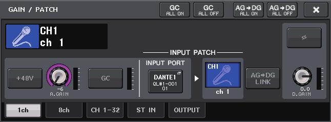 Dispositivi I/O e preamplificatori esterni Controllo di un preamplificatore esterno in modalità remota dai canali di ingresso su una console della serie QL Sarà possibile utilizzare il