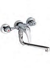 Miscelatore lavello. Wall mounted sink mixer.