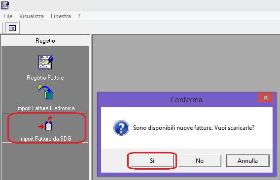 3.2 Import delle fatture caricate su SDG Import Fatture da