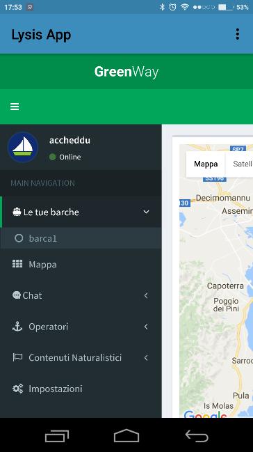 Se la barca è già stata configurata, il diportista potrà visualizzare i dati tecnici della propria imbarcazione, di