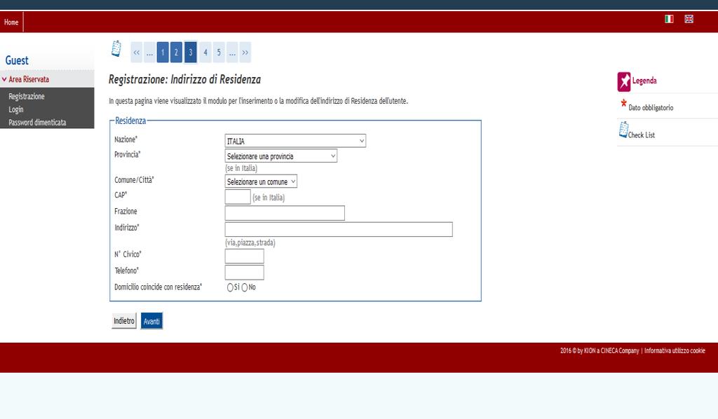 AVANTI 7) Inserisci i dati