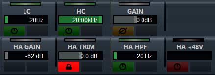 In questo modo è possibile controllare "HA GAIN" e "HA TRIM" dei canali di ingresso collegati all'ad8hr con il [Knob multifunzione].