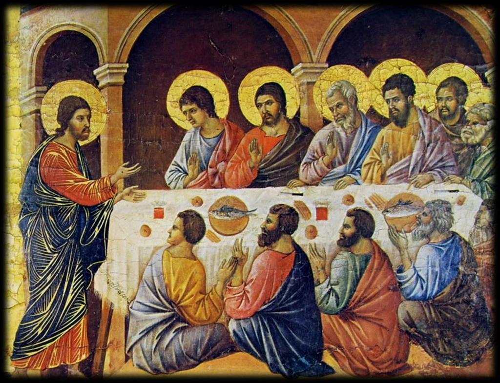 Apparizione a cena, Duccio Non è forse questo il frutto di cui già aveva detto: Senza di me non potete far nulla (Gv 15, 5)?