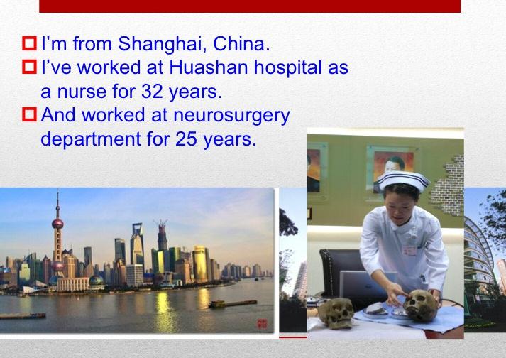 LIWEI LANG, ZHIYUE YAN Coordinatrice Infermieristica del Worldwide Medical Center Huashan Hospital (Shanghai), Cina e-mail: violetyan@yeah.