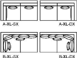 Link Design CRD Verzelloni (2001) Angolo 152 / A / XL con cuscino unico Angolo 152 / B / XL con cuscino unico 152 82-A 87-B 116 cliente A Super Special Top Lusso Angolo 152 / A / XL cuscino unico