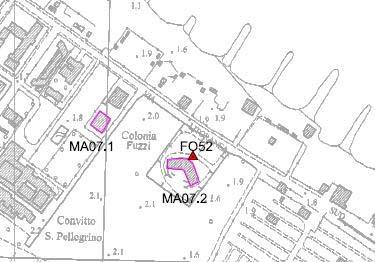 Cartografia punti di misura LEGENDA Edifici oggetto di misurazione CAMPAGNE DI MONITORAGGIO 2001-2005 Sito di misura Descrizione punto di misura Data E (V/m) MA07.1 4 piano (ca 12 m) - terrazzo sogg.