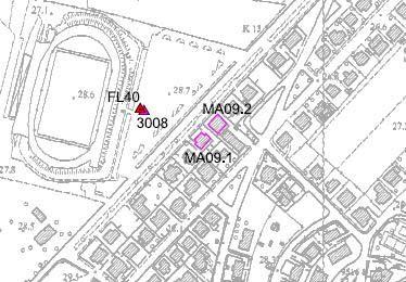 Cartografia punti di misura LEGENDA Edifici oggetto di misurazione CAMPAGNE DI MONITORAGGIO 2001-2005 Sito di misura Descrizione punto di misura Data E (V/m) MA09.1 via del Carro, 67 29/10/2003 0.